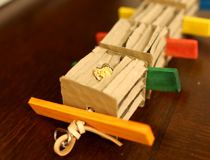 Foraging Cardboard Tower Toy