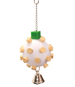 Cork Orb Small Parrot Toy Featuring 24 Mini Corks