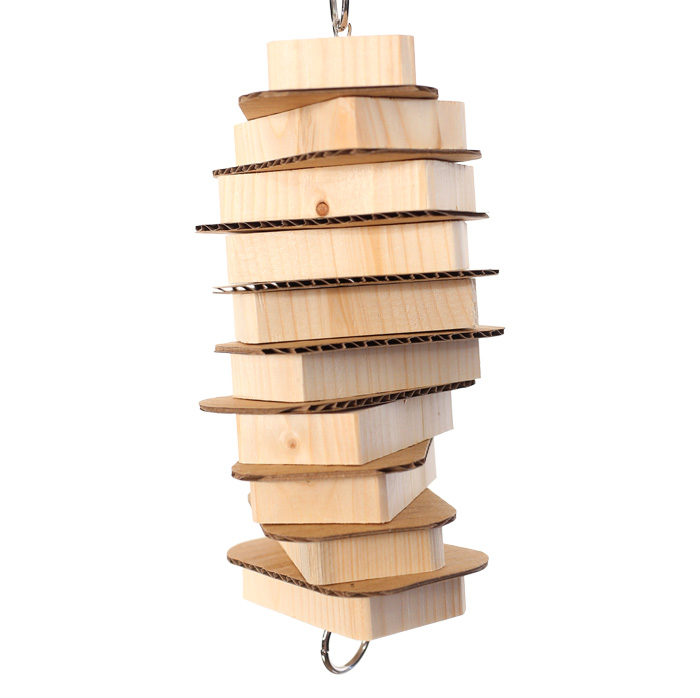 Parrot Bites Stack Small Parrot Toy can be arranged in a spiral