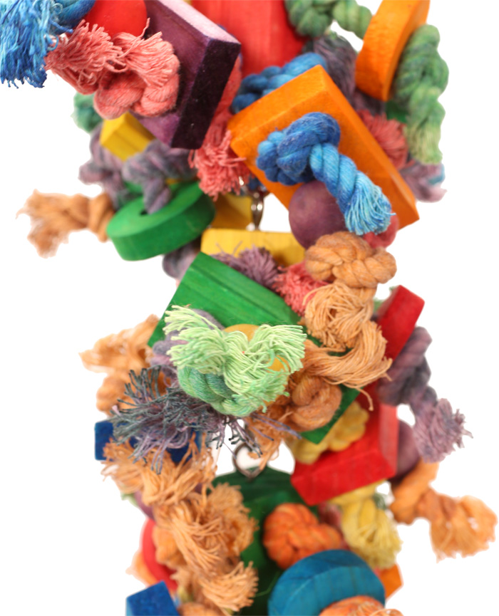 Close up of Rope Galore Medium Parrot Toy